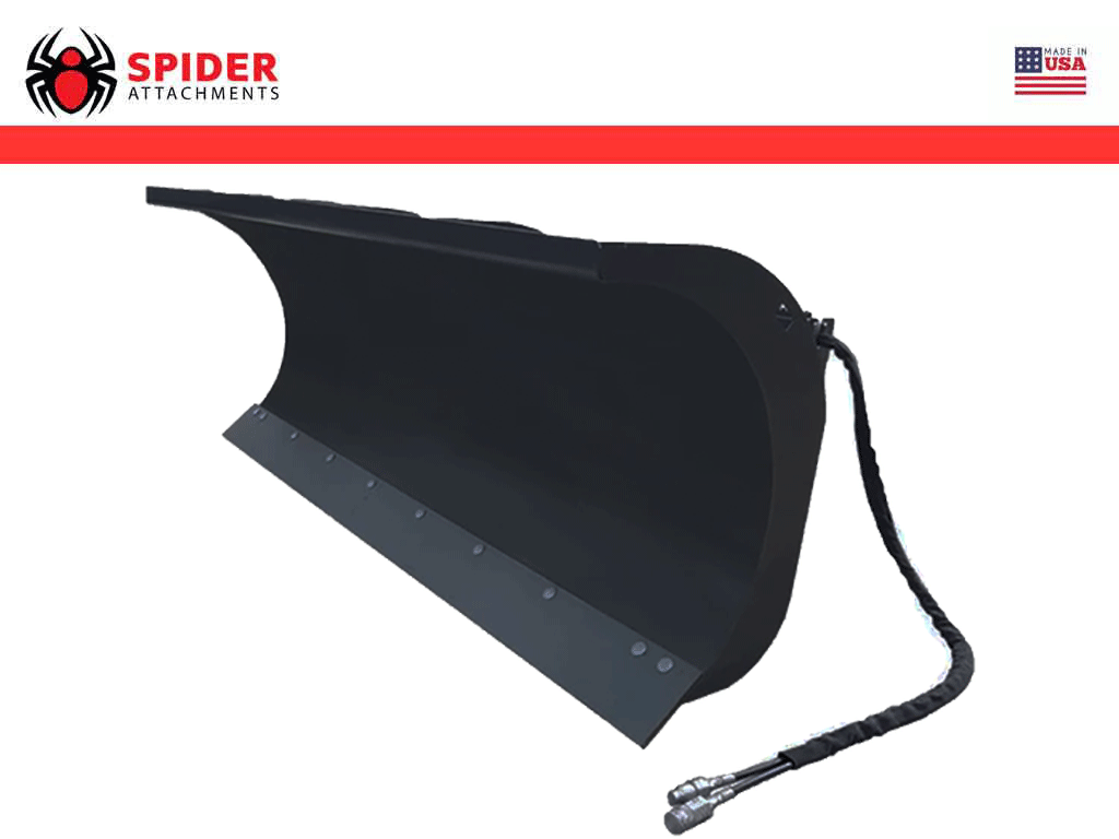 SPIDER extreme duty hydraulic angle snow blade for skid steer