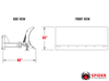 SPIDER heavy duty hydraulic angle snow blade for skid steer