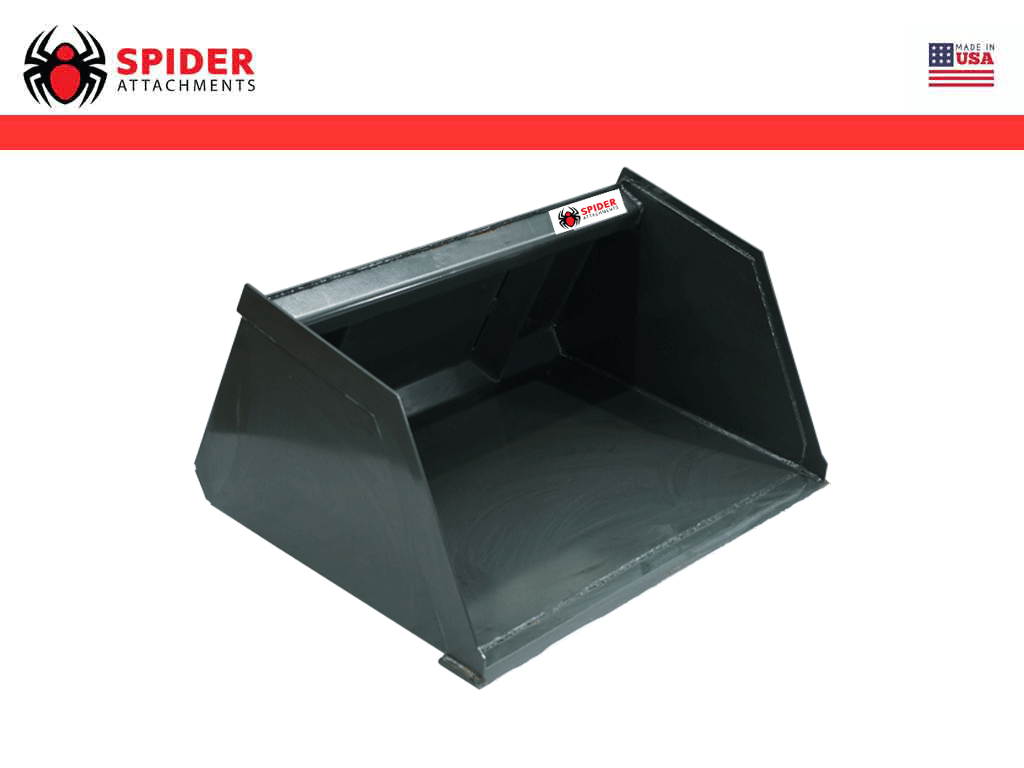 SPIDER High Capacity Snow and Mulch Bucket for Mini Loader