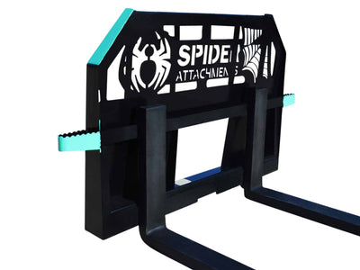 SPIDER EX PALLET FORKS, extreme duty frame, skid steer mounting