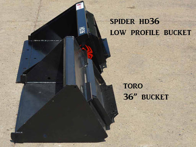 SPIDER HEAVY DUTY MINI LOADER LOW PROFILE BUCKET (ML)