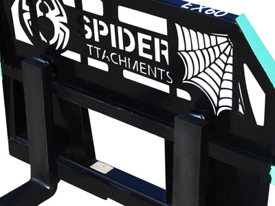 SPIDER EX PALLET FORKS, extreme duty frame, skid steer mounting