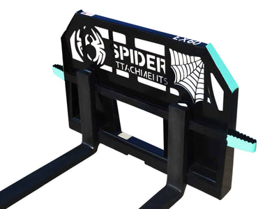 SPIDER EX PALLET FORKS, extreme duty frame, skid steer mounting