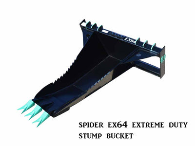 SPIDER EX64 extreme duty stump bucket for skid steer